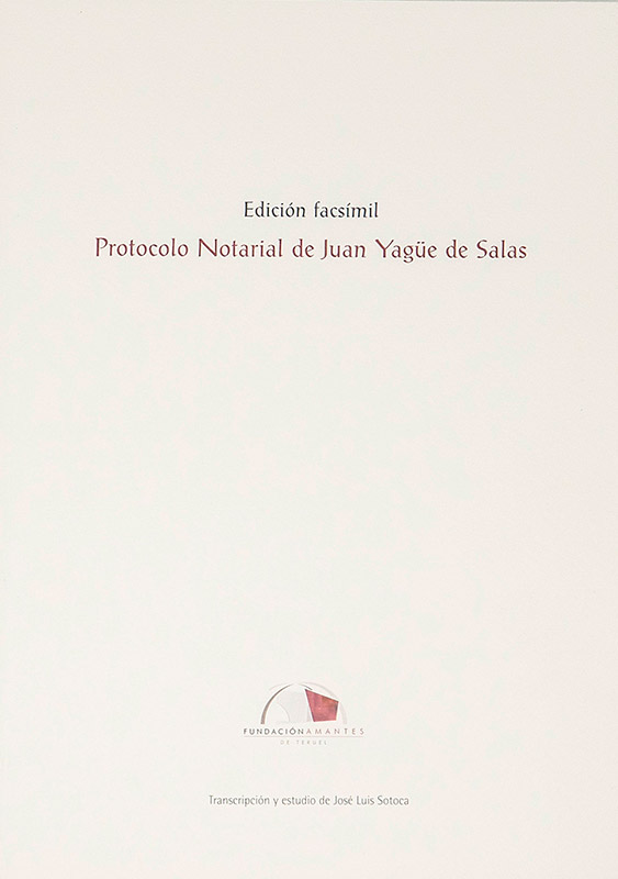 Portada Edición facsímil Protocolo Notarial